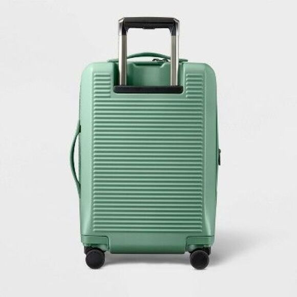 Open Story - 21.5" Hardside Carry On Suitcase 4-Wheel Spinner H Matte Green - Picture 2 of 5